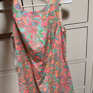 Lilly Pulitzer Delia Shift Dress Sand Bar Blue Make A Splash Size 2